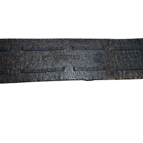 Vintage Tooled Leather Belt Floral Embossed Brass Buckle Medium - Picture 6 of 7